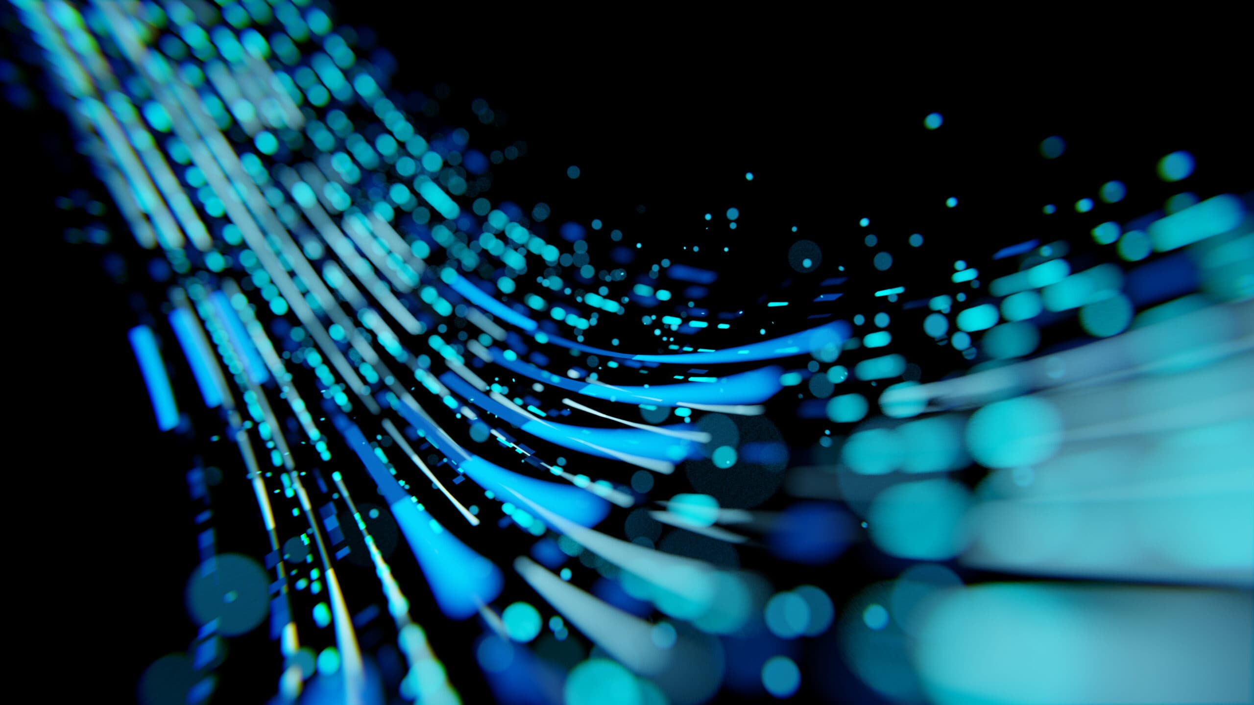 Image abstraite d'un flux de donnée via fibre